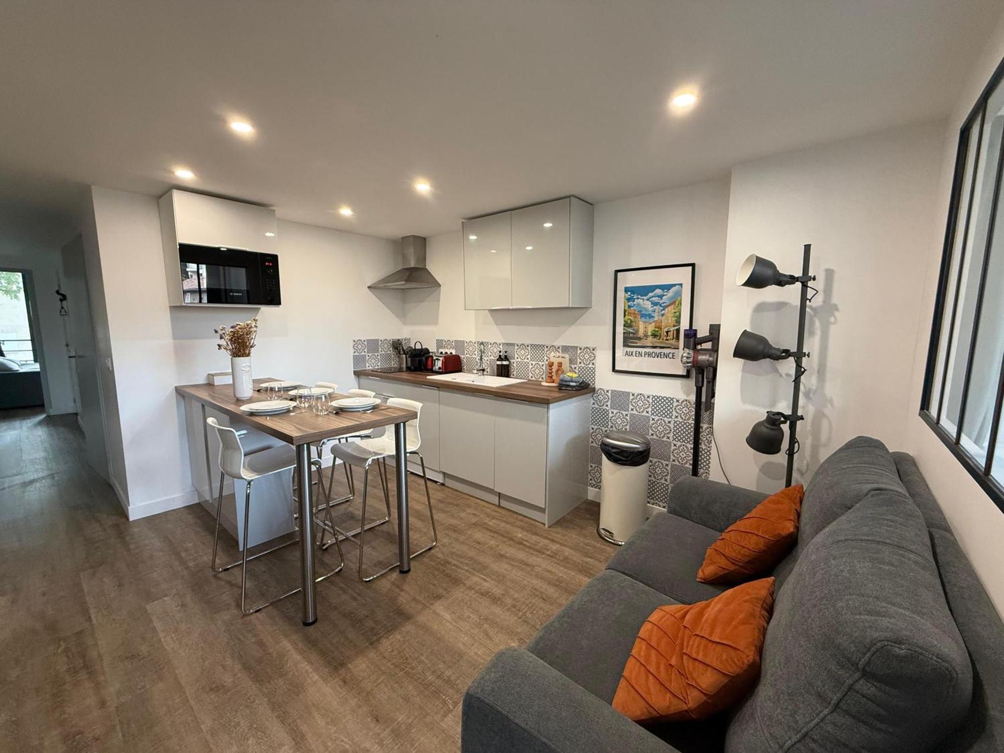 L'Amandier - Joli Appartement T3 Neuf Centre Ville A 2 Pas De La Rotonde Mirabeau Et Des Allees Provencales エクス＝アン＝プロヴァンス エクステリア 写真